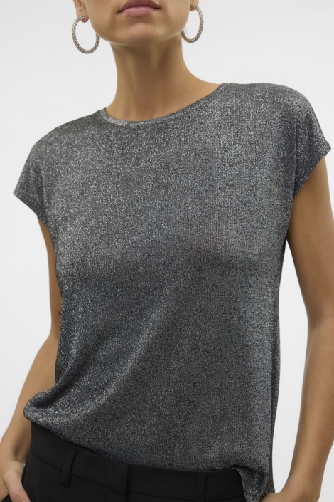 Vero Moda zwarte dames t-shirt | Close up