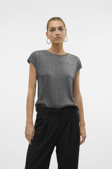 Vero Moda zwarte dames t-shirt | Model vooraanzicht