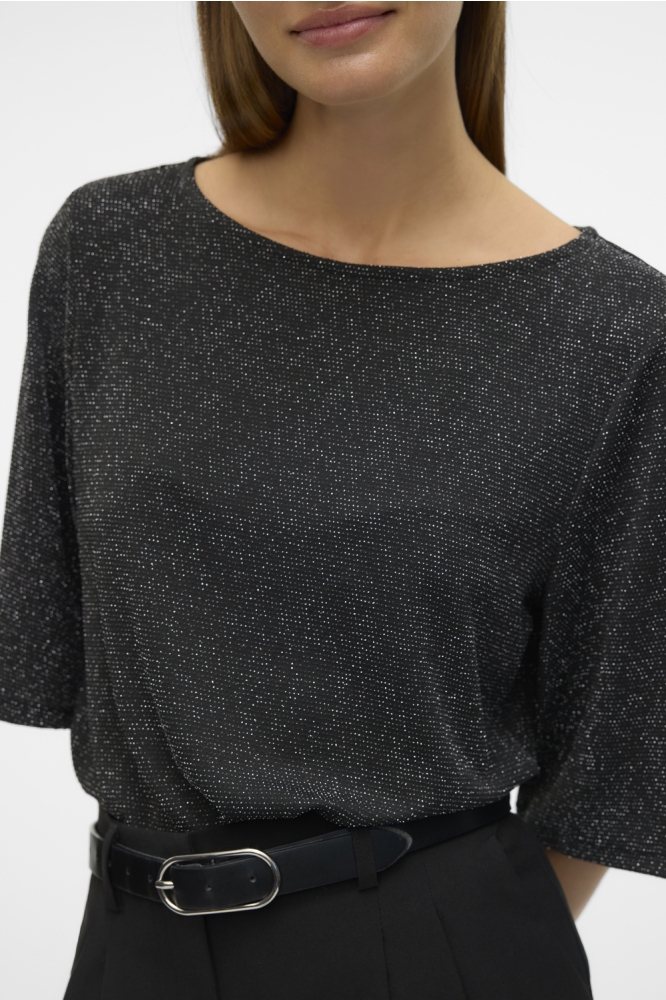 Vero Moda zwarte dames t-shirt | Close up