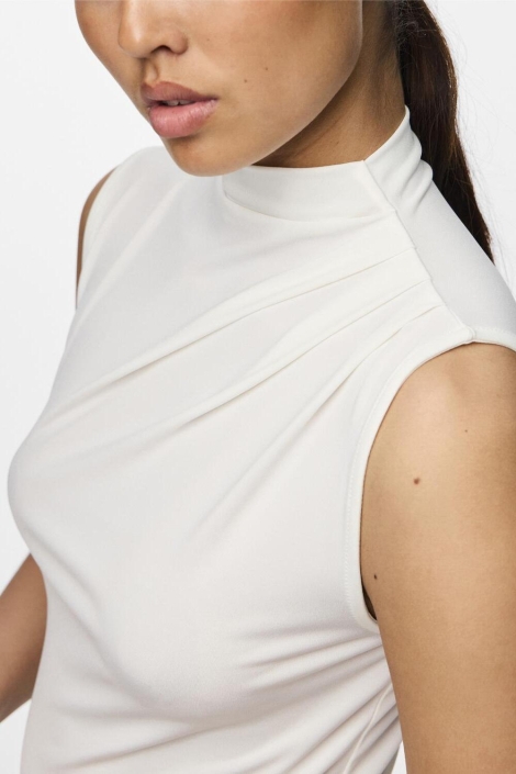 Pieces ecru dames top | Close up