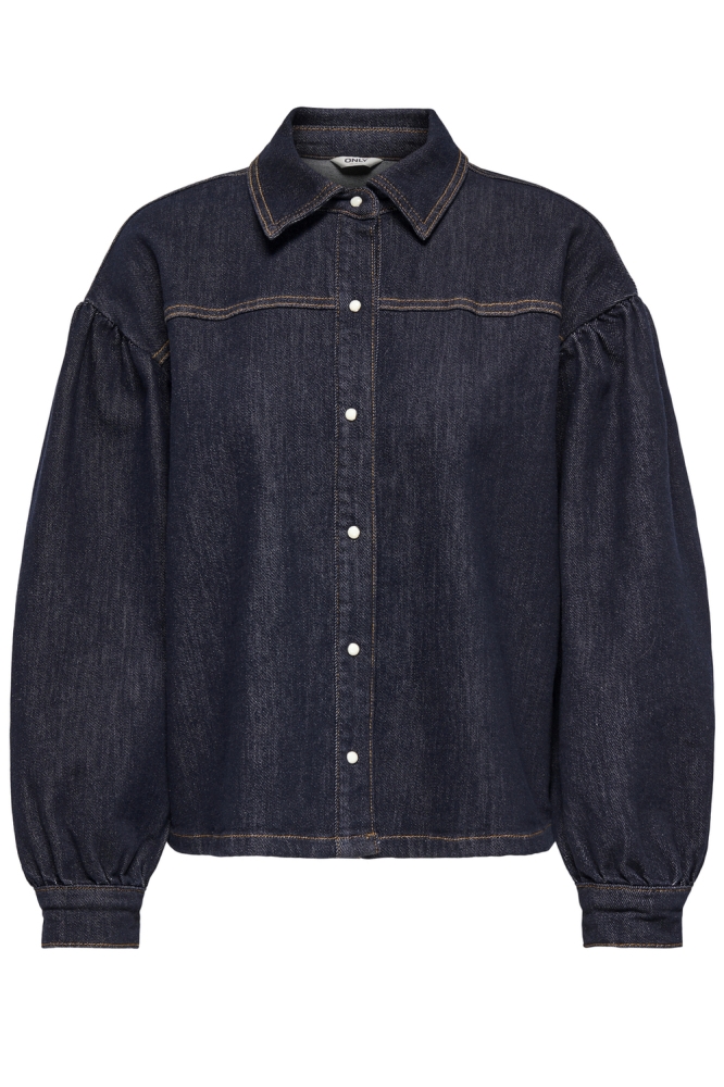 Only blauwe dames blouse | Vooraanzicht