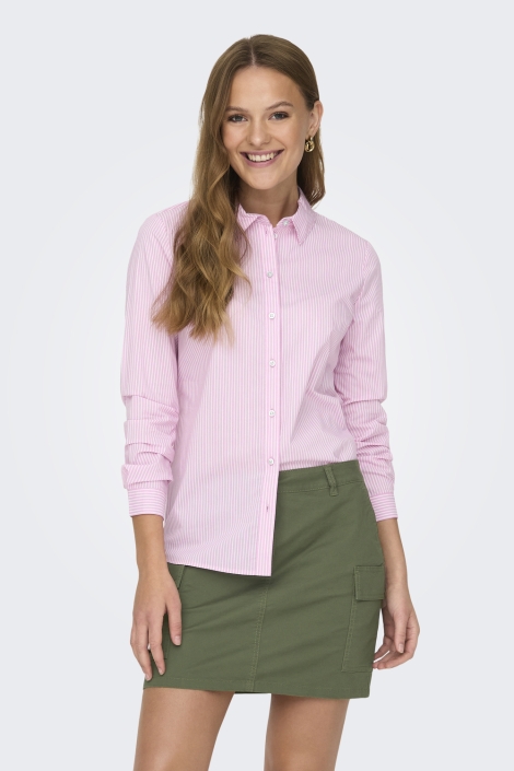 Jacqueline de Yong roze dames blouse | Model vooraanzicht