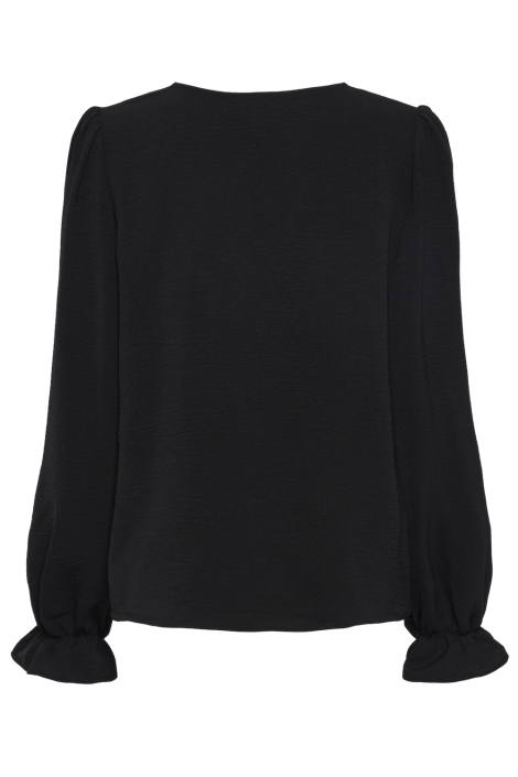 Pieces zwarte dames blouse | Achteraanzicht