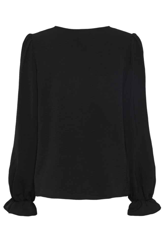 Pieces zwarte dames blouse | Achteraanzicht