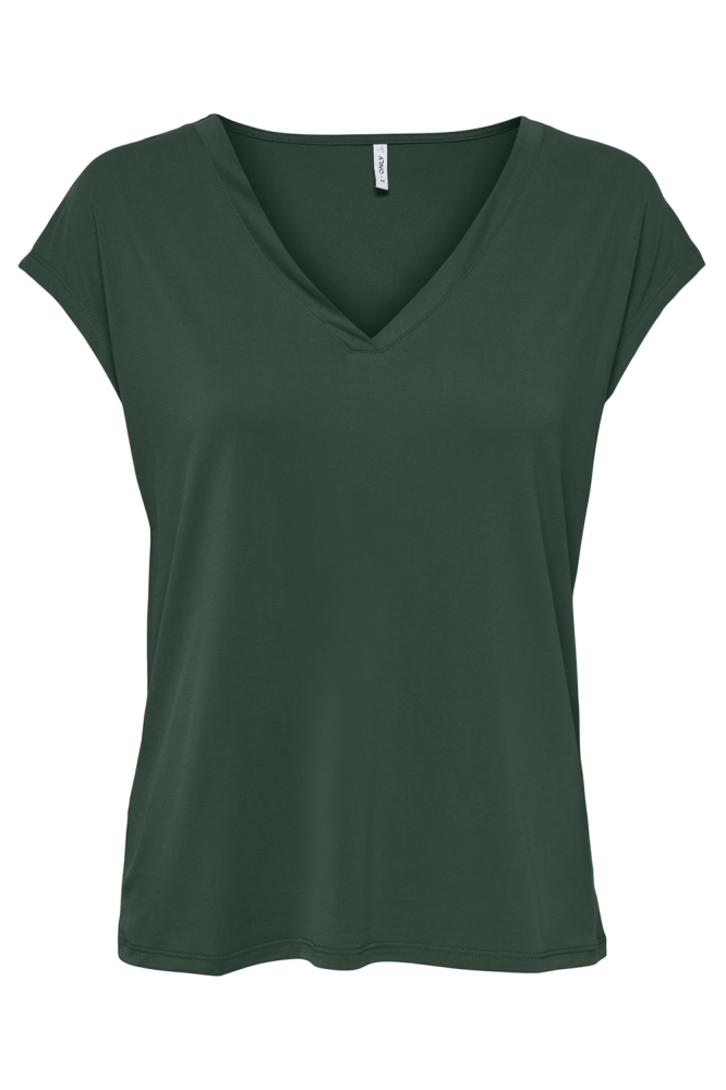 Only groene dames t-shirt | Vooraanzicht