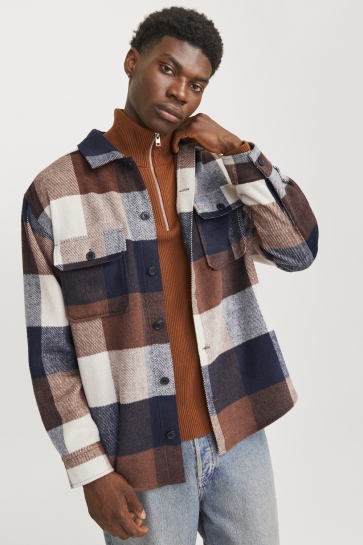 Jack & Jones jjebradley ollie overshirt ls noos Beige