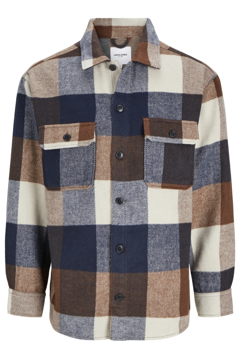 Jack & Jones beige heren overhemd | Vooraanzicht