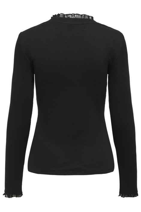 Only zwarte dames t-shirt | Achteraanzicht