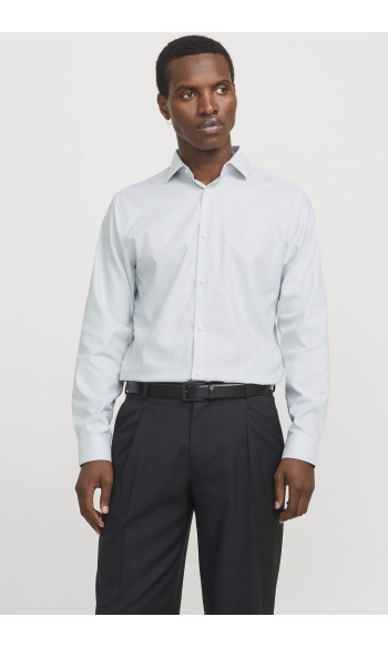 JPRBLAPARKER SHIRT L/S NOOS 12227385 ICEBERG GREEN/SLIM FIT