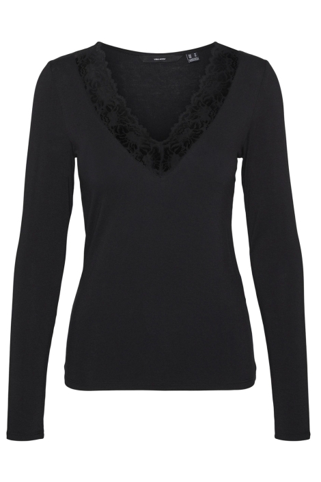 Vero Moda zwarte dames t-shirt | Vooraanzicht