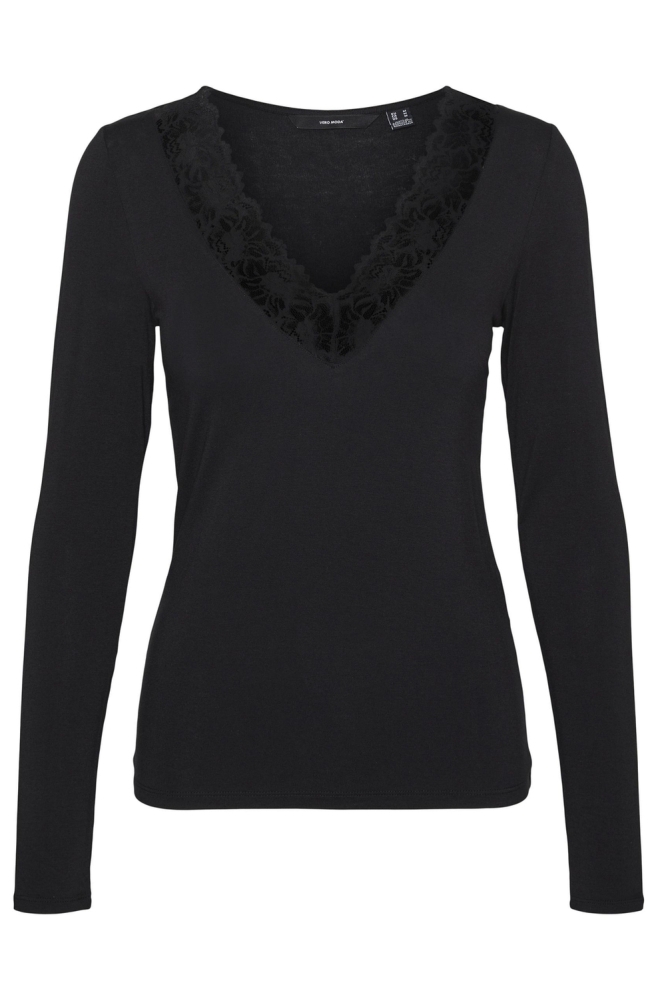 Vero Moda zwarte dames t-shirt | Vooraanzicht