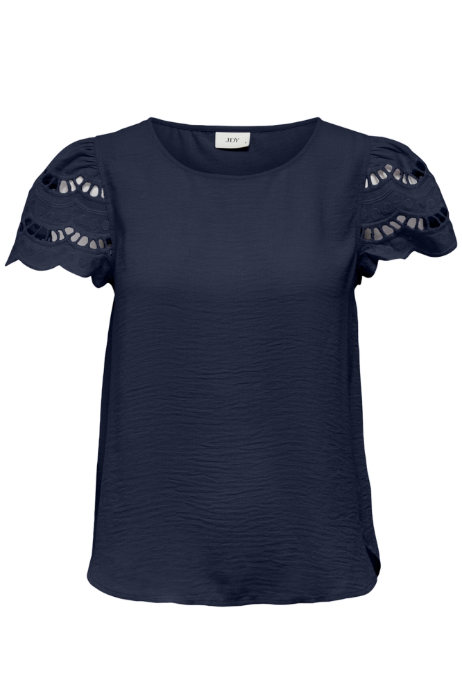 Jacqueline de Yong blauwe dames t-shirt | Vooraanzicht