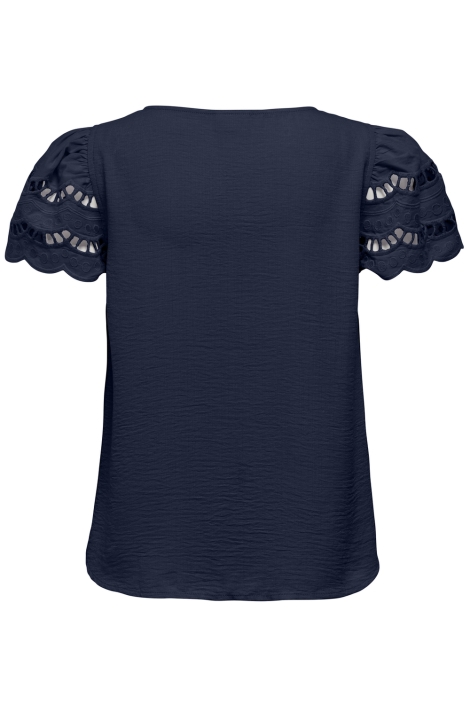 Jacqueline de Yong blauwe dames t-shirt | Achteraanzicht