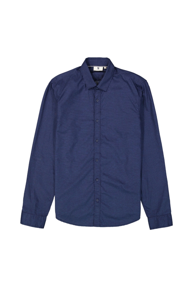 Garcia blauwe heren overhemd | Vooraanzicht