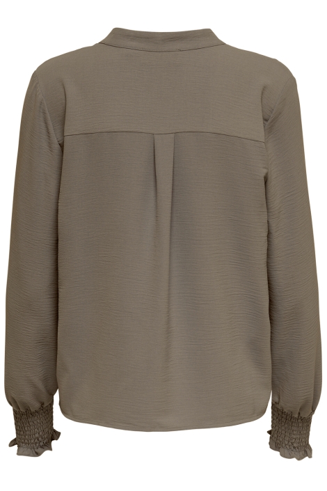 Only bruine dames blouse | Achteraanzicht