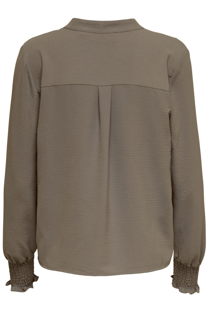 Only bruine dames blouse | Achteraanzicht