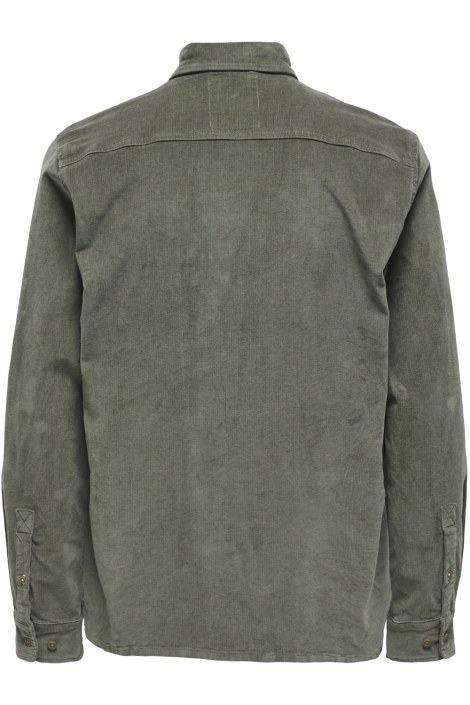 Only & Sons groene heren overhemd | Achteraanzicht