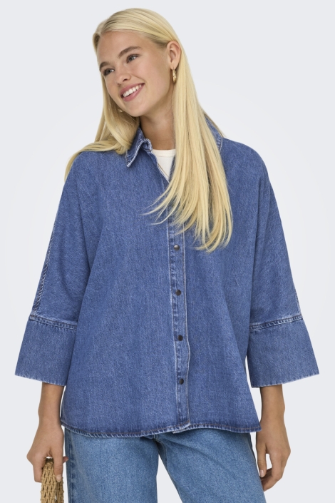 Only blauwe dames blouse | Model
