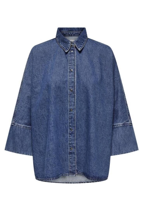 Only blauwe dames blouse | Vooraanzicht