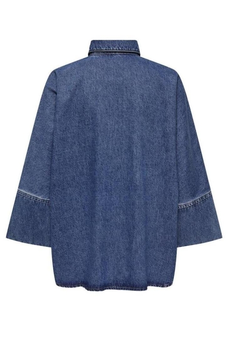 Only blauwe dames blouse | Achteraanzicht