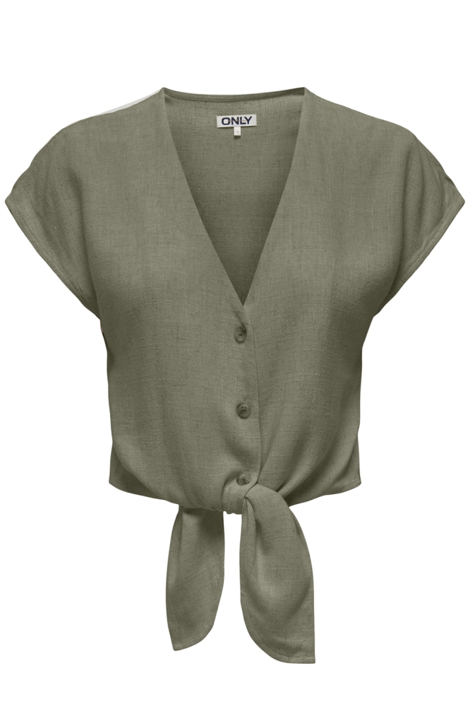 Only groene dames t-shirt | Vooraanzicht