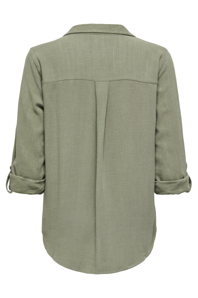 Only groene dames blouse | Achteraanzicht
