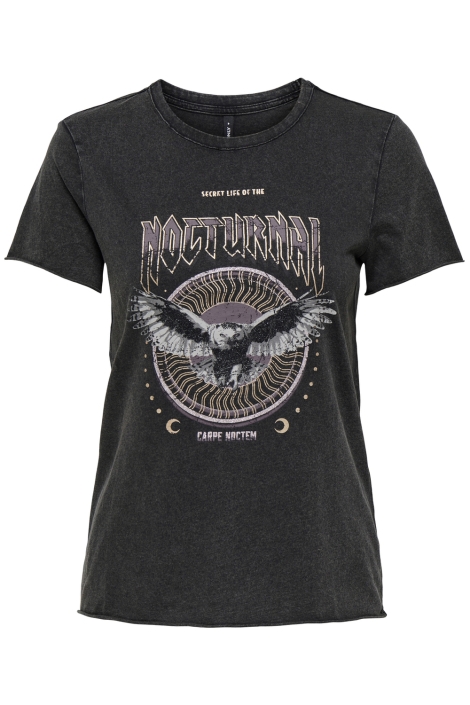 Only zwarte dames t-shirt | Vooraanzicht