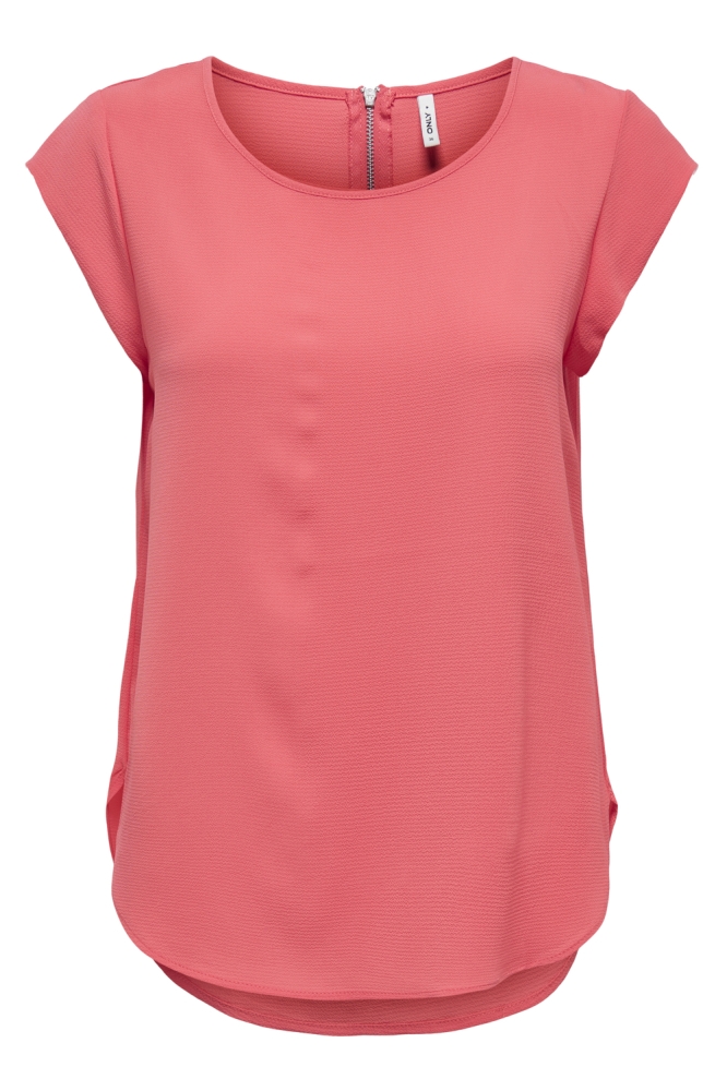 Only roze dames t-shirt | Vooraanzicht