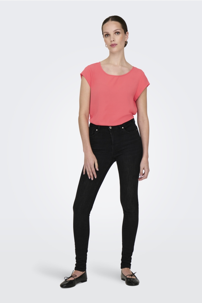 Only roze dames t-shirt | Model