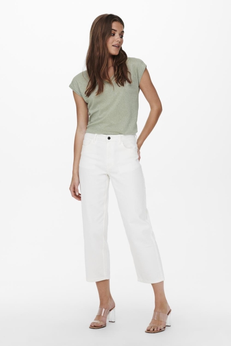 Only groene dames t-shirt | Model