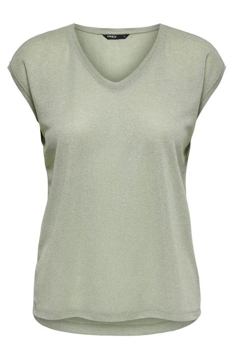 Only groene dames t-shirt | Vooraanzicht