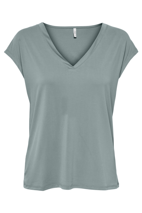 Only groene dames t-shirt | Vooraanzicht
