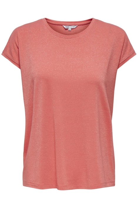 Only roze dames t-shirt | Vooraanzicht
