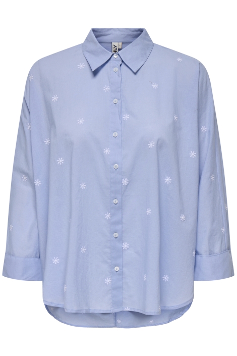 Only blauwe dames blouse | Vooraanzicht