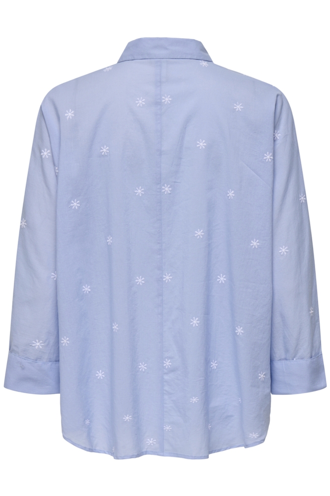 Only blauwe dames blouse | Achteraanzicht