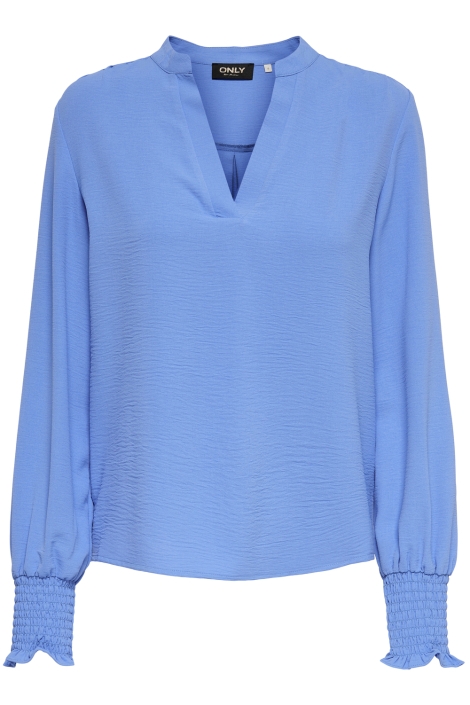 Only blauwe dames blouse | Vooraanzicht