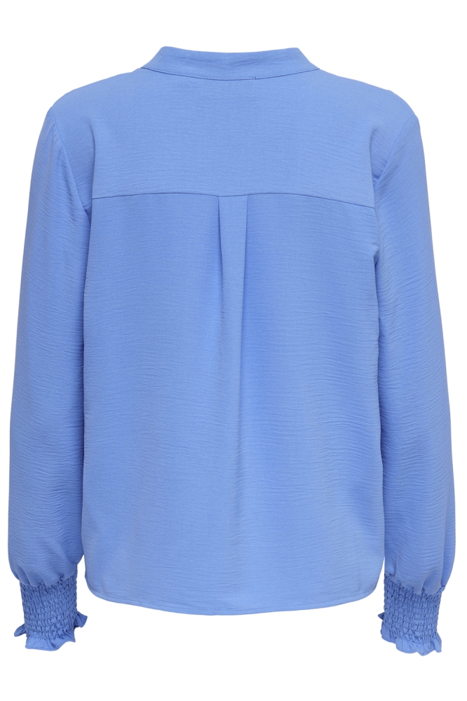 Only blauwe dames blouse | Achteraanzicht