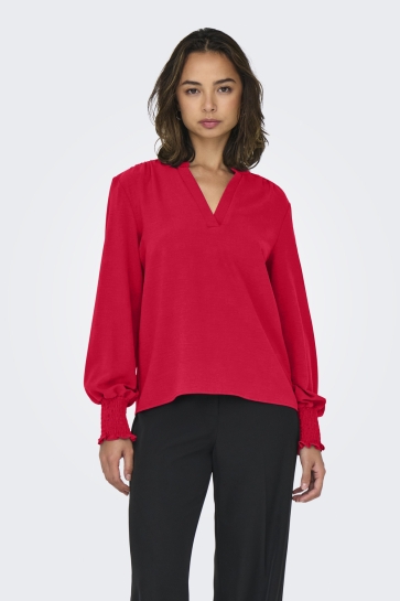 Only ONLMETTE V-NECK LS SMOCK TOP NOOS W 15284309 SKI PATROL