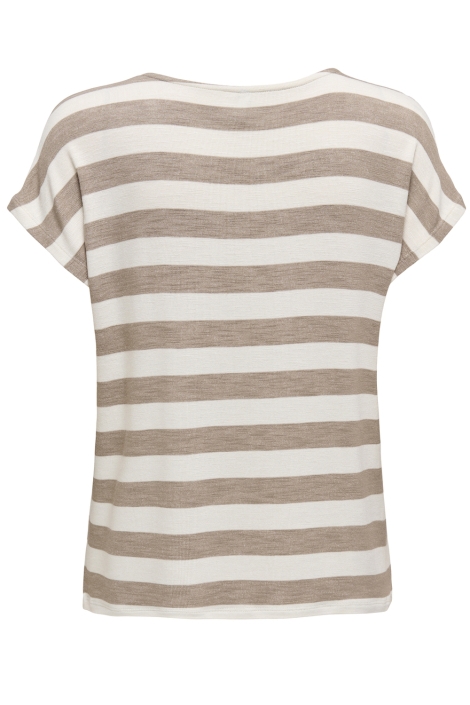 Only beige dames t-shirt | Achteraanzicht