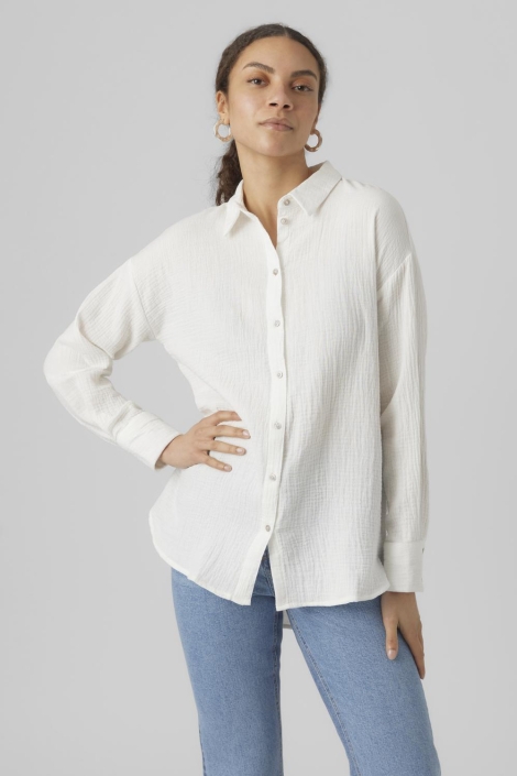 Vero Moda witte dames blouse | Model vooraanzicht