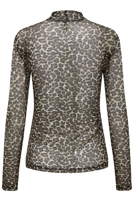 Only beige dames top | Model achteraanzicht