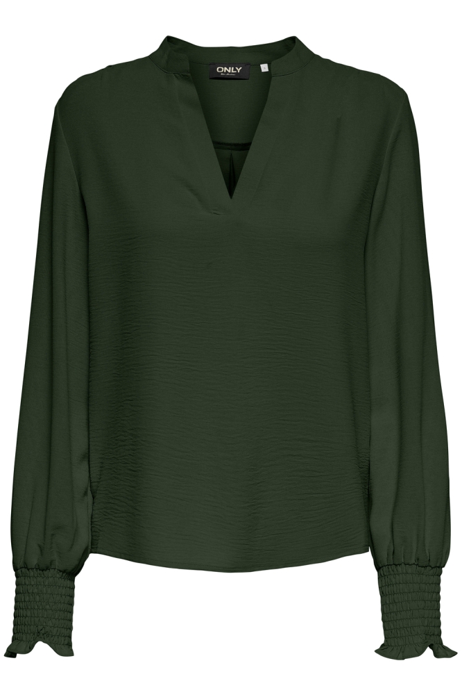Only groene dames blouse | Vooraanzicht