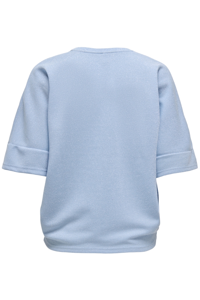 Only blauwe dames t-shirt | Achteraanzicht