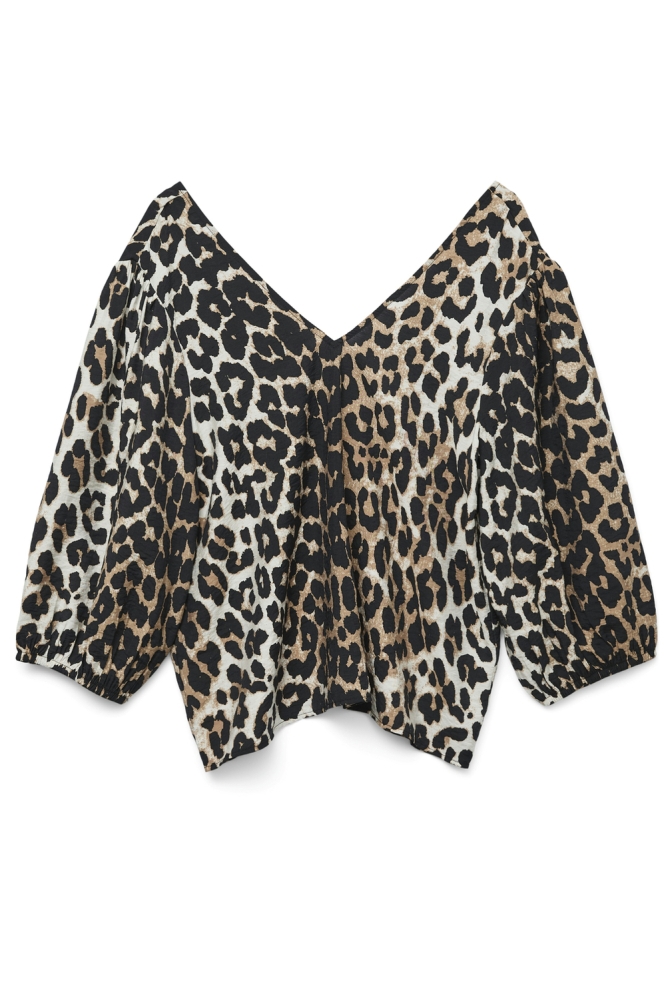 Vero Moda bruine dames blouse | Vooraanzicht