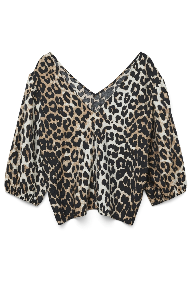 Vero Moda bruine dames blouse | Achteraanzicht