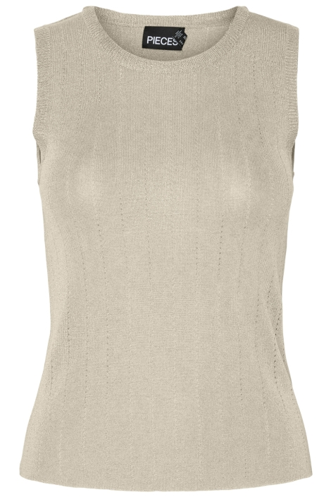 Pieces beige dames top | Vooraanzicht