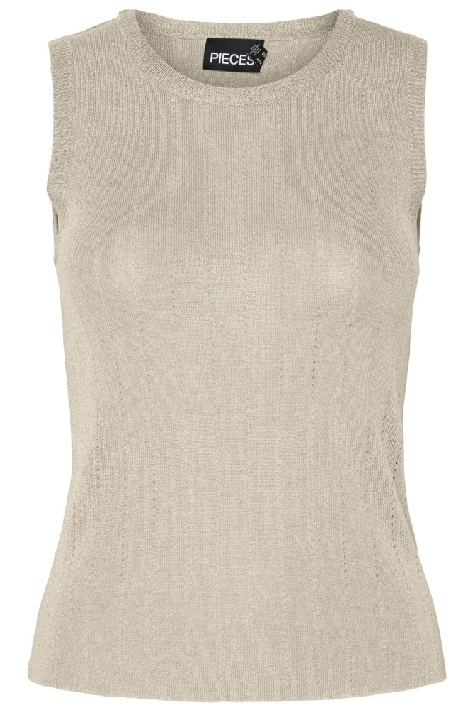 Pieces beige dames top | Vooraanzicht