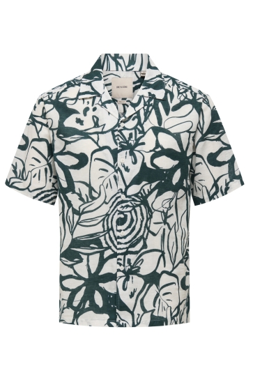 Only & Sons onscaiden reg fit aop shirt Ecru