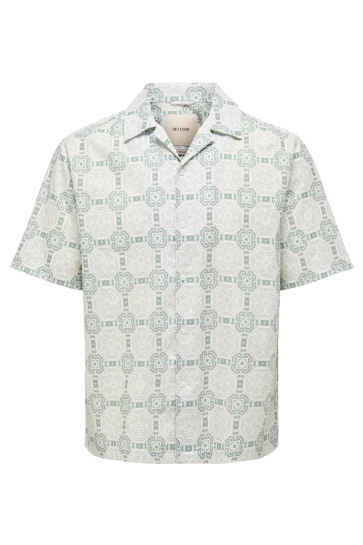 Only & Sons onscaiden reg fit aop shirt Groen