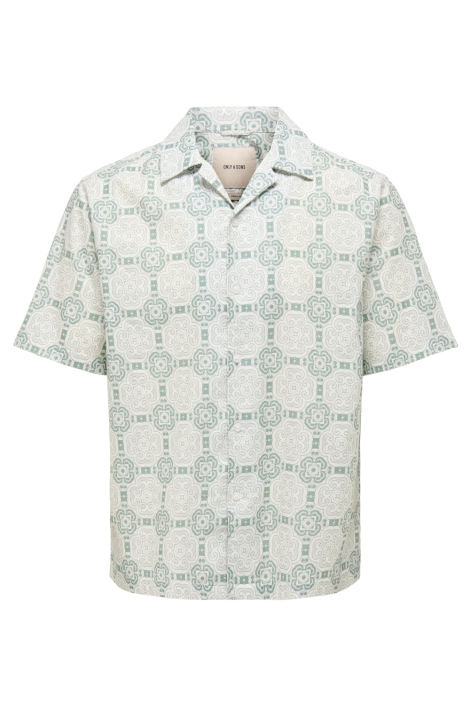 Only & Sons groene heren overhemd | Vooraanzicht
